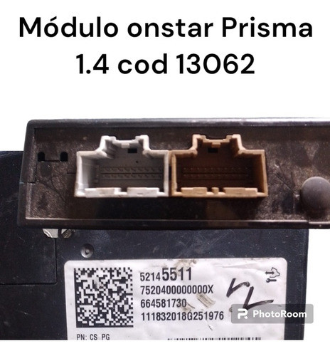 Modulo Onstar Chevrolet Prisma 1.4 Cód 12062 0