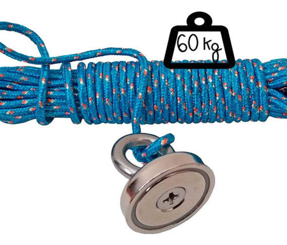Pesca Magnética Ímã De Neodímio Até 60 Kg De Tração 0