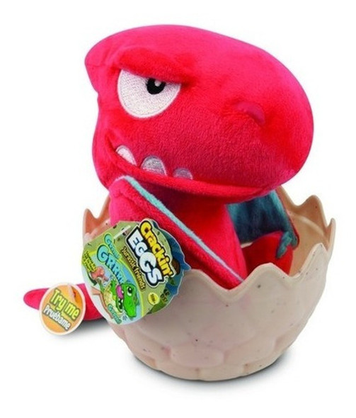 Dinosaurio Rojo De Peluche C/huevo Crackin Eggs C/sonido 1