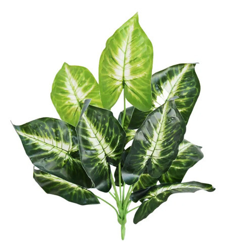 Planta Artificial 36 Cm Hojas  Jardin Vertical Sin Maceta 0