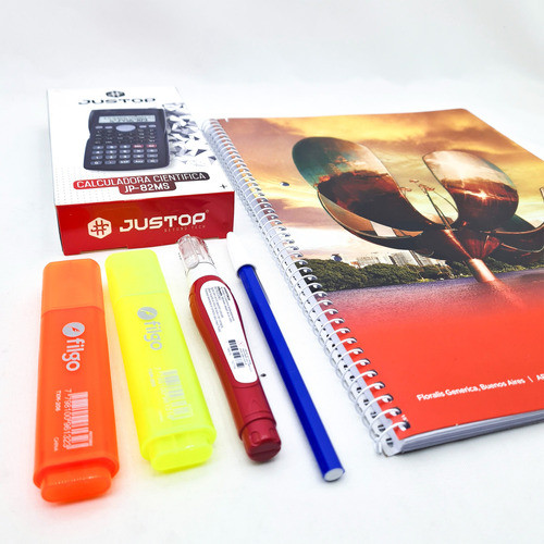 Combo Kit Universitario Cuaderno Calculadora + Resaltador 1
