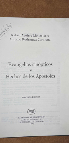 Evangelios Sinópticos Y Echos D La Apóstoles. Rafael Aguirre 1