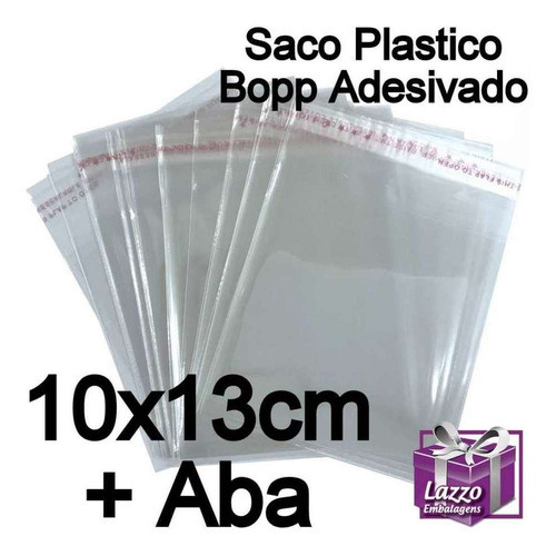 1.500 Sacos Adesivados 10x13cm Com Aba Adesiva Na Ponta 0