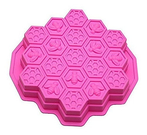 Agile-shop Abeja Honeycomb Cake Molde Molde Jabón Molde Sili 0