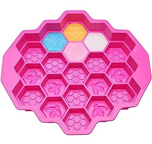 Agile-shop Abeja Honeycomb Cake Molde Molde Jabón Molde Sili 1