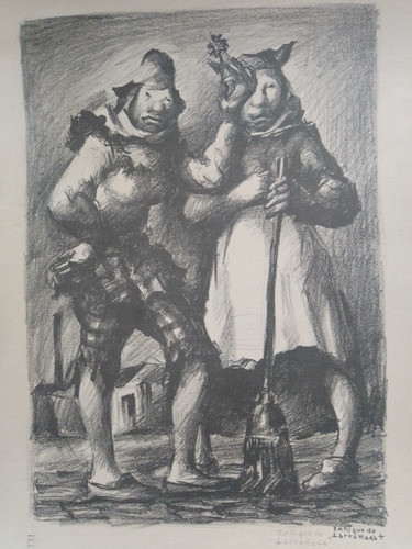 Enrique De Larrañaga - Litografia Firmada 0