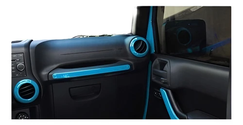 18 X Decoración Interior Acento Trim Kits Luz Azul Para Jeep 0