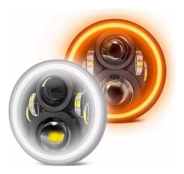 Farol De Milha Led Angel Eyes 7 Polegada Suzuki Samurai 4x4 1
