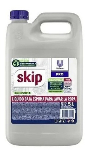 Jabón Líquido Skip Lavandería Regular Botella 5 l 0