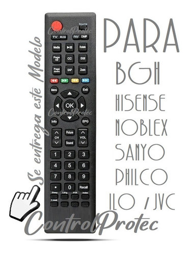 Control Remoto Para Er-22640 Hisense Bgh Noblex Philco Sanyo 1