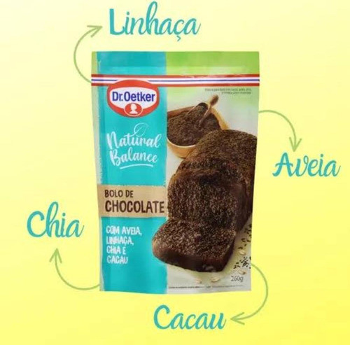 Mistura Bolo Natural Balance Chocolate Oetker 260gr- Kit C/5 1