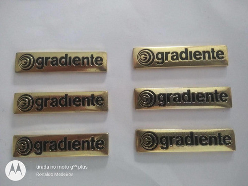 Logotipo Metal Dourado Gradiente 6 Pçs 0
