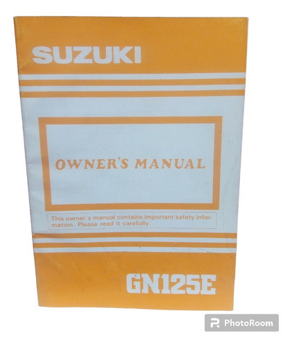 Manual De Usuario Original Suzuki Gn 125 E Año 1991 0