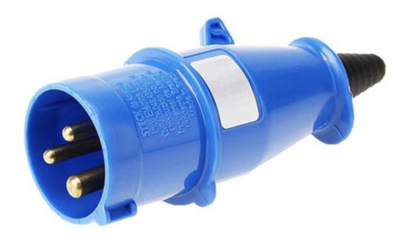 Plug Macho Termoplástico 2p+t 16a 220/240v Azul Ip44 Steck 0