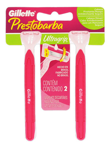 Kit C/3 Gillette Prestobarba Ultragrip Móvel Fem 2 Und Cada 1