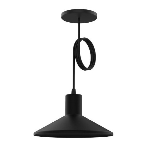 Campana Sombrero Chino Económico Chapa E27 Negro Diam 24cm 0