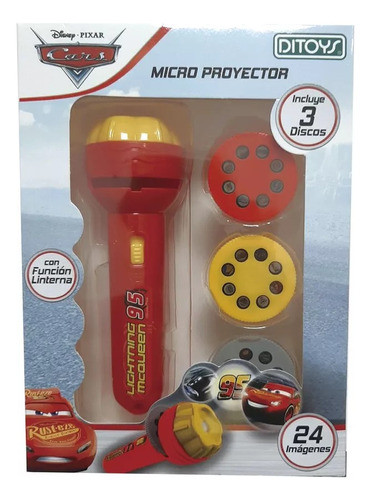 Linterna Micro Proyector Cars Disney Original Ditoys 0