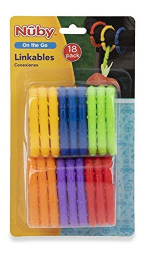 Nuby Linkables, 18 Coloridos Enlaces Acoplables Para Cocheci 0