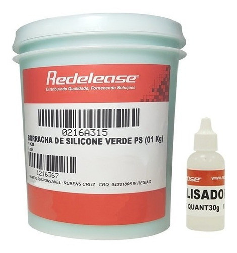 Caucho Verde De Silicona Para Moldes 1kg C/catalizador 0