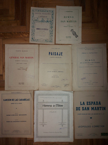 Antiguas Partituras Patriotas Y Escolares. Lote 8. Ian 504b 0