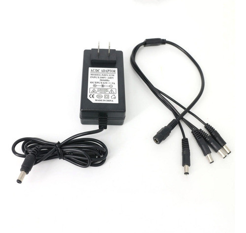 Dc 12v 3a Amper 3000ma Fuente Separador Adaptador De Corrien 0