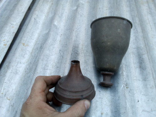 Antigua Copon De Bronce A Soldar 10,9 Diam X 23,1 Alto 1