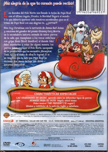 Nine Dog Christmas La Película - Dvd Nuevo Orig Cerr - Mcbmi 1