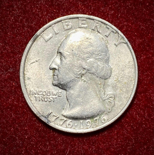 Moneda Cuarto De Dólar Estados Unidos Bicentenario 1776 1976 1