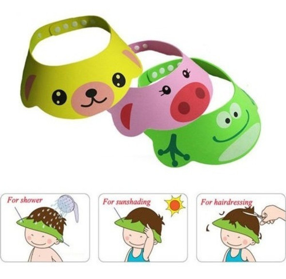 Sombrero De Bebé Niños Dibujos Animados Lavado Suave Baño Du 0