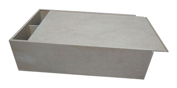 Caja Porta Vino Tapa Corrediza 2 Divisiones X10un 0