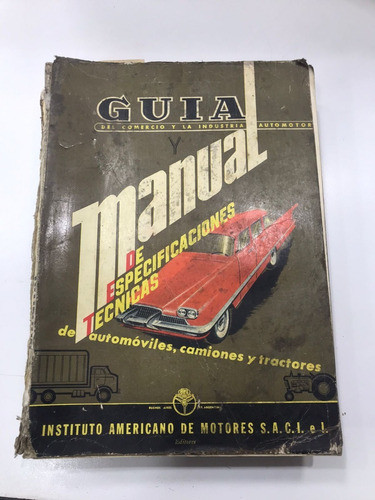 Antiguo Manual Especificaciones Técnicas Autos 1964/65 0