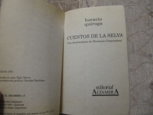 Cuentos De La Selva - Horacio Quiroga - Editorial Altamira 1