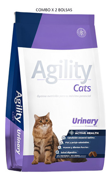 Oferta Combo 2 Bolsas Agility Gato Urinary X 10 Kg (20 Kg) 0