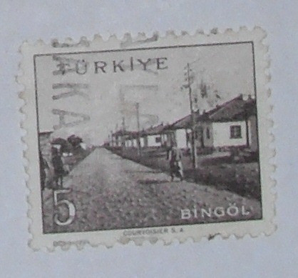 Selo Antigo Turquia  - Courvoisier  Bingol -  1958 0