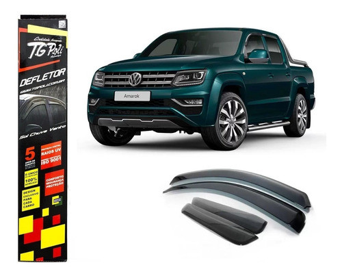 Calha De Chuva Para Volkswagen Amarok Ano 10/22 Tg Poli 0