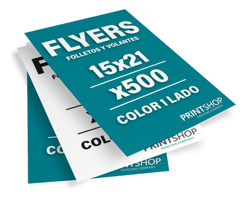 Folletos Flyers Volantes Printshop Color 1 Lado 15x21 X500 0