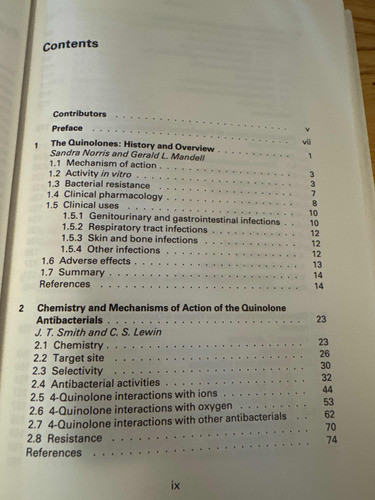 Libro Quinolonas Antibióticos Bacteriología Bioquímica 1