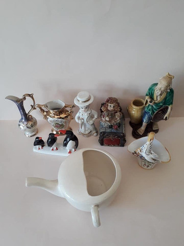 Lote 7 Adornos De Porcelana Y Ceramica Coleccionables 1