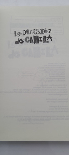 La Decisión De Camila De Cecilia Curbelo (usado) 1
