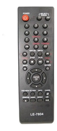 Controle Remoto Compatível Com Tv E Dvd Samsung Sky7804 Hd 0
