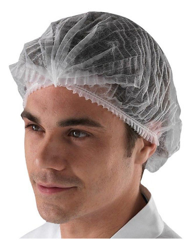 500x Touca Descartável Proteção Resistente Tnt Higiênica Nf 0