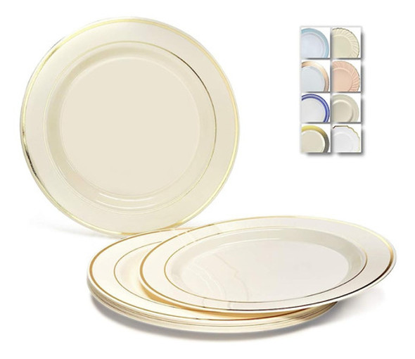 Ocasiones Paquete De 120 Platos, Platos De Plástico Desechab 0