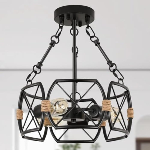Candelabro Colgante De Granja, Candelabro Negro 0