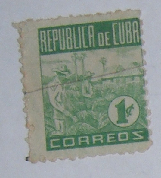 Selo Antigo Cuba -   Havana Tobacco Industry  -  1948 0