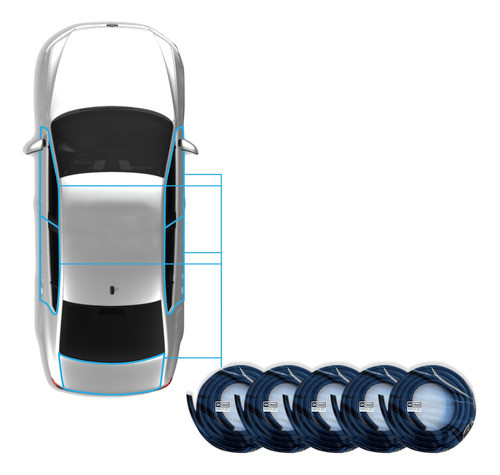 Burletes Puertas Y Baul Kit X5 Renault Kwid 0