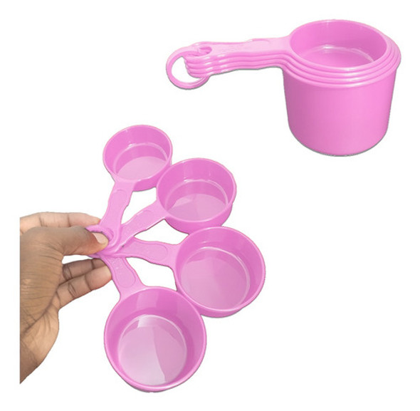 Kit Xícaras De Medidas Confeitaria Plástica Com 4 Peças Rosa 0 Kit Xícaras De Medidas Confeitaria Plástica Com 4 Peças Rosa 0