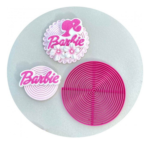 Carimbo Marcador Espiral Da Barbie 10cm 0