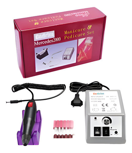 Torno Eléctrico Purare N2000 Blanco 700g Manicura Pedicura 0