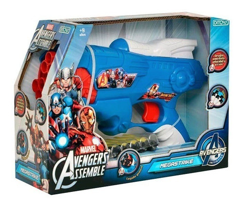 Pistola Con Dardos Gomaespuma Avenger Megastrike Vengadores 0