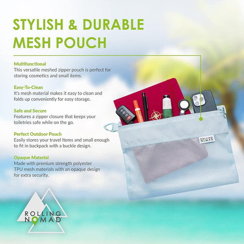 ~? Bolsa De Cremallera De Malla - Gran Bolsa De Almacenamien 1